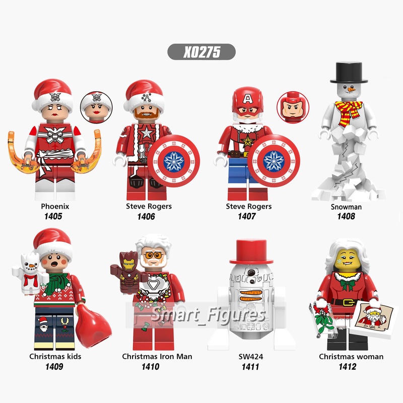 Sw424 Mainan Action Figure Iron Man Minifigures Phoenix Steve Rogers Snowman SW424 Untuk Hadiah Natal X0275