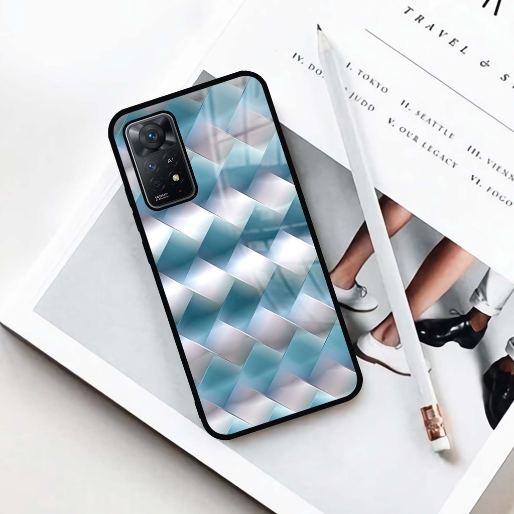 Case Glossy Kilau Redmi Note 11 Pro | Casing Hp Xiaomi | Pelindung Smartphone | Motif Abstract Rainb