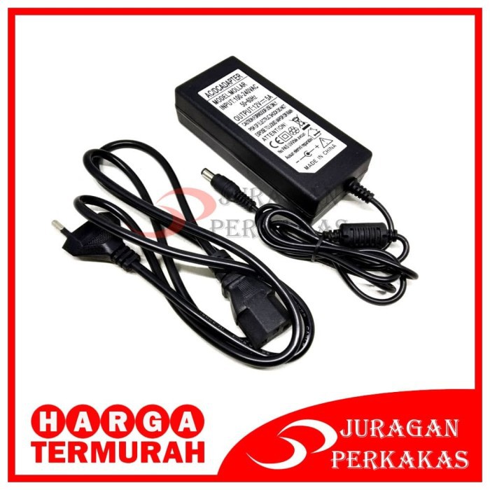 ADAPTOR AC 12V 5A CCTV DVR SPRAYER AIR POMPA ANGIN DC 12 VOLT 5 AMPERE