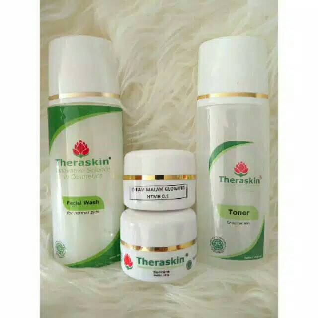 THERASKIN PAKET EXTRA GLOWING /PAKET PEMUTIH GLOWING WAJAH THERASKIN