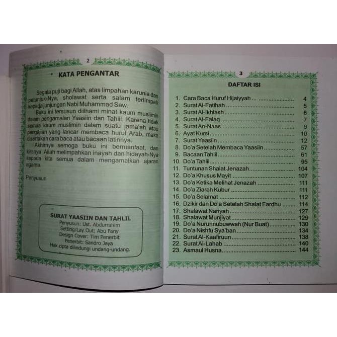 Big Sale Buku Yasin Tahlil Dan Doa Nurbuat