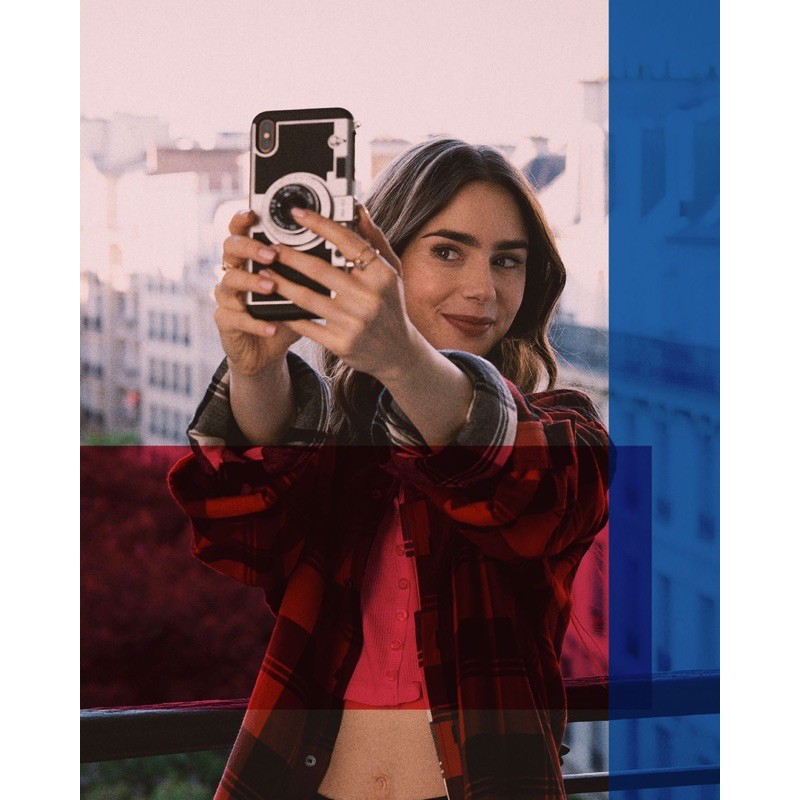 Emily in Paris Camera Sling Lanyard Cute Softcase iPhone X Xs Xr 11 12 13 14 Pro Max