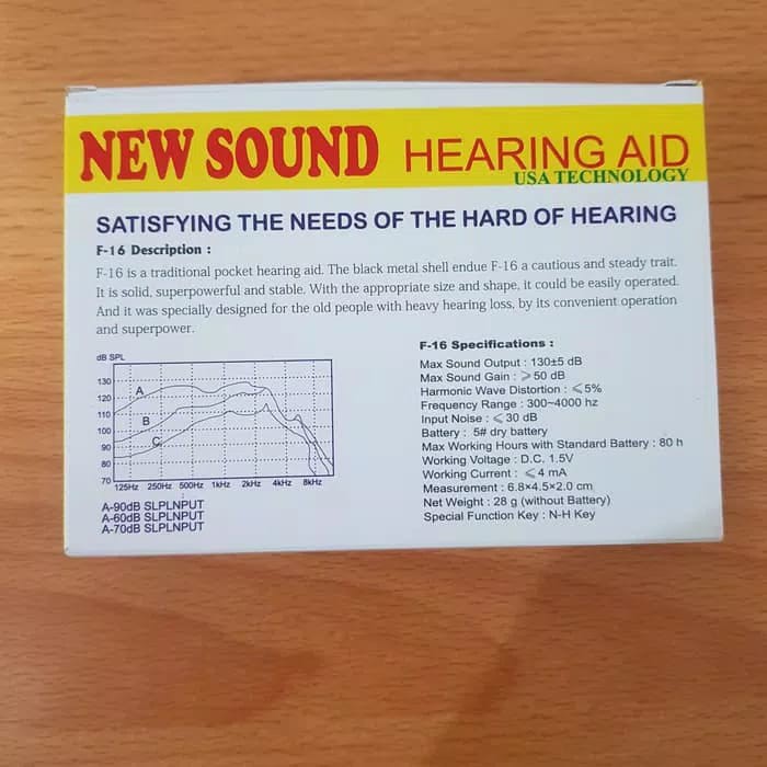 Hearing Aid F-16 Alat Bantu Dengar F16 2 earplug kiri kanan baterai SUNCARE - F16