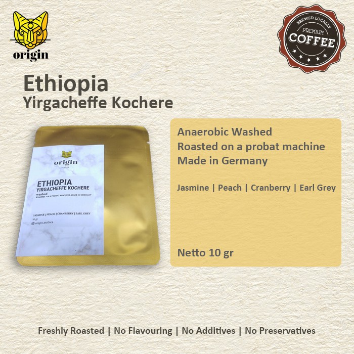 

Kopi Ethiopia Yirgacheffe Kochere Sachet ( Drip Bag )