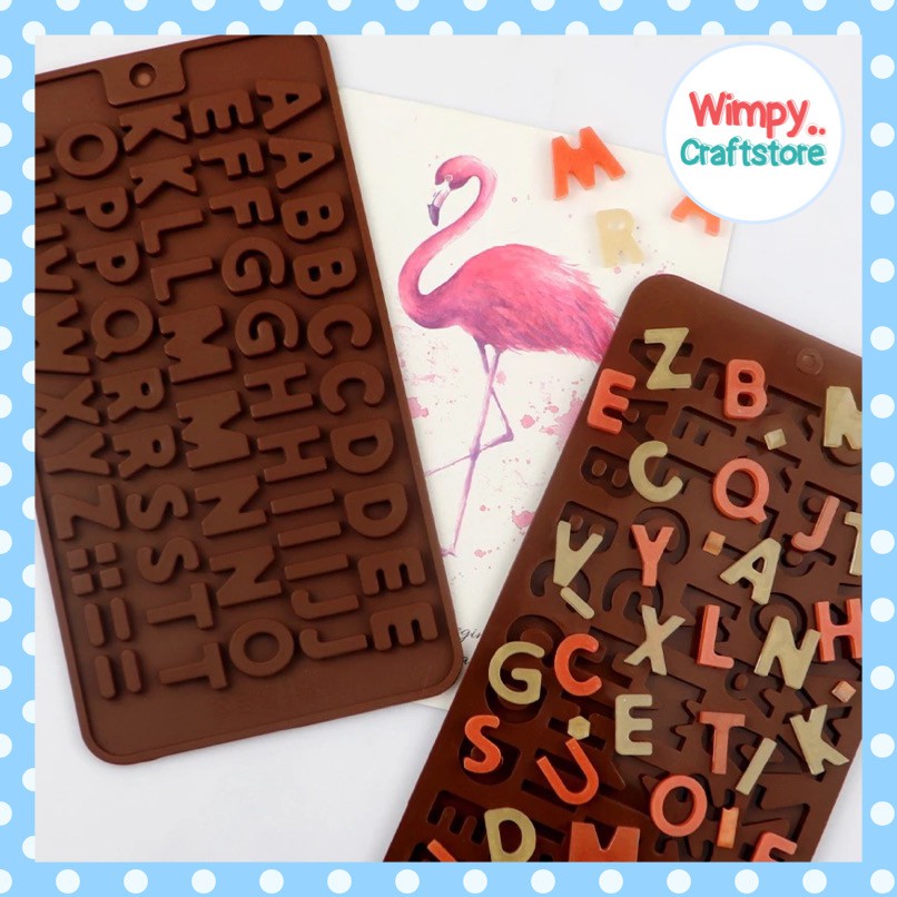 Cetakan ALPHABET S5 cetakan pudding clay cetakan fondant cetakan kue cetakan coklat cetakan clay