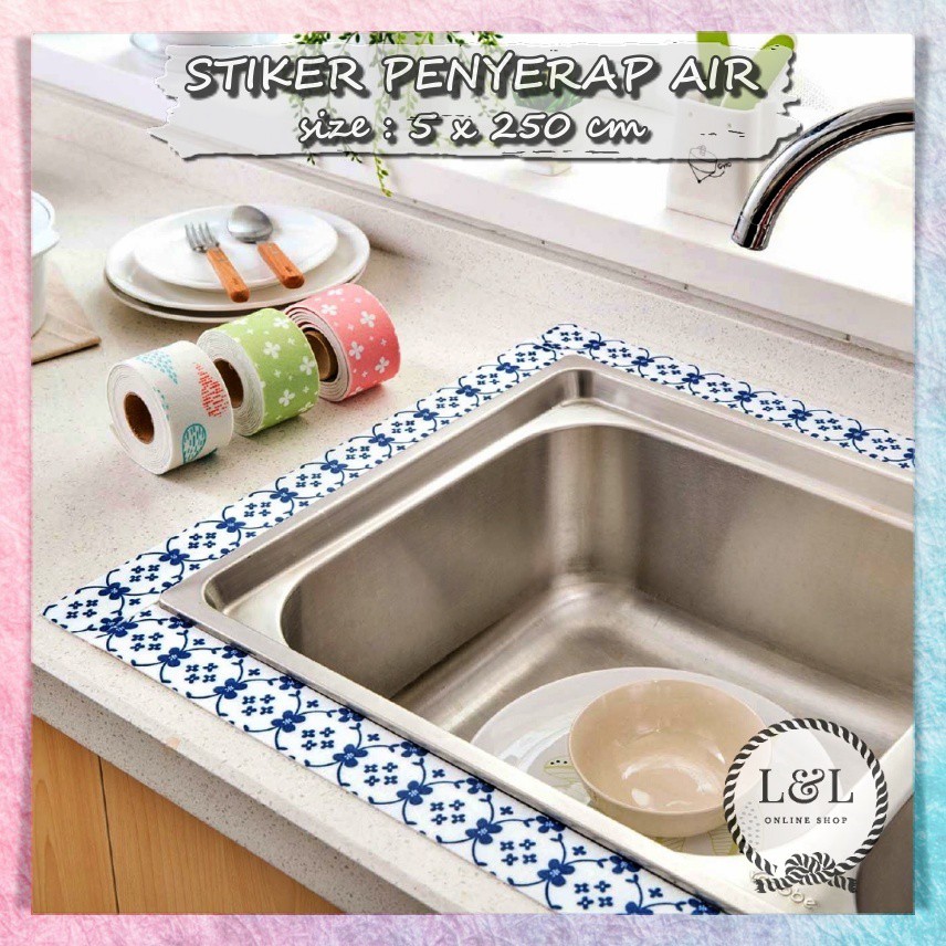 Roll Stiker Kain Penyerap Air | Tempelan Dapur Wastafel Kloset Basin Kitchen Sink