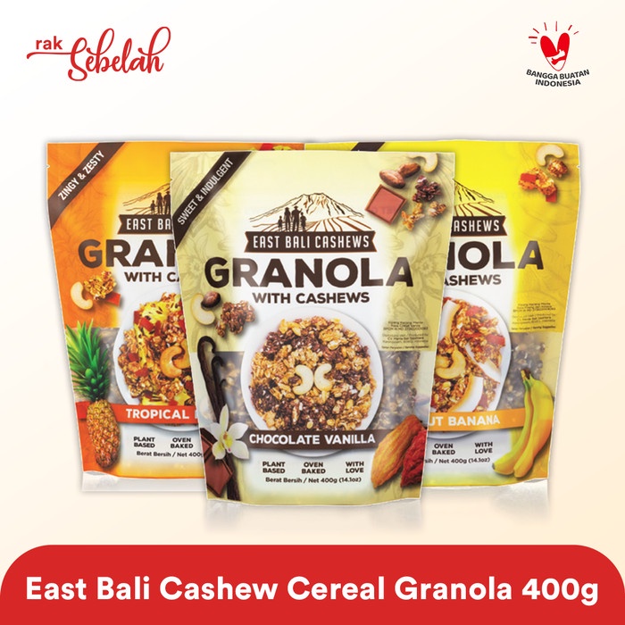 

Jual Cereal Granola East Bali Cashew 400G Halal - Choco Vanilla