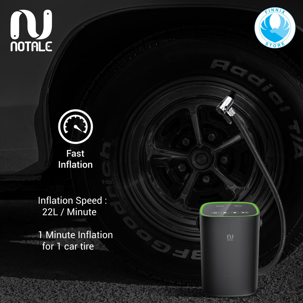 Notale Electric Air Pump - Pompa Ban Sepeda Motor Mobil - Garansi Resmi