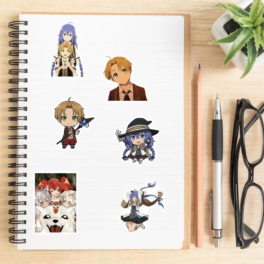 [Elegan] Mushoku Tensei: Laptop Reincarnation Tanpa Pekerjaan Tahan Air Kawaii Dekorasi Stiker Perekat Diri Alat Tulis Stiker Kartun Stiker Bagasi Grafiti Stiker