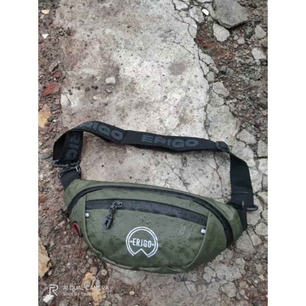Tas weistbag ERIGO Tali sablon waterproof || resleting tidak tembus air Tali copot