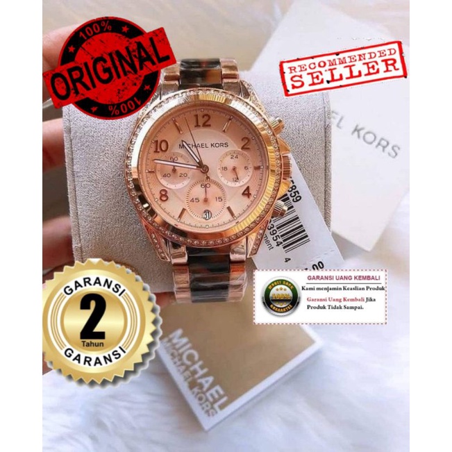 JAM TANGAN PRIA WANITA | RANTAI | KULIT | KARET | MURAH | MICHAEL KORS - TIPE MK-5859 STRAP ALL STAI