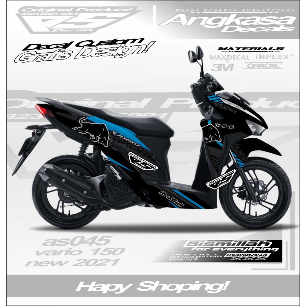 AS045 DECALS STIKER FULLBODY CUSTOM MOTOR VARIO 150 NEW 2021 Shopee Indonesia