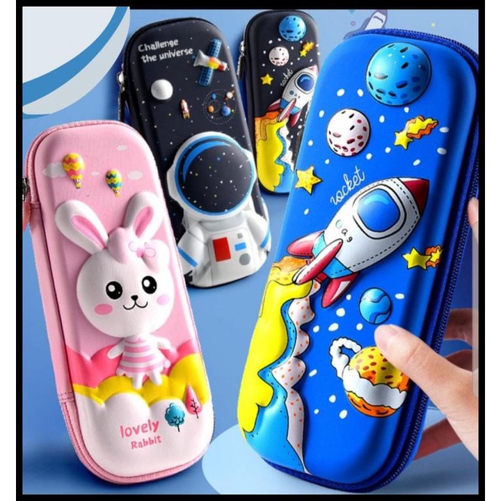 

Tempat Pensil Kotak Pensil 3D Hardcase Waterproof Motif Luar Angkasa
