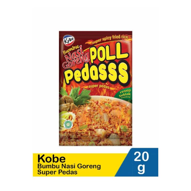 

Kobe Bumbu Nasi Goreng Super Pedas 20G