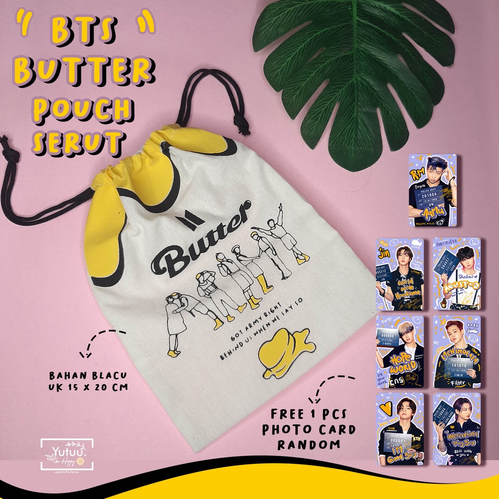 BANGTAN BUTTER POUCH SERUT / KPOP POUCH / POUCH SERUT/ PPOUCH SERBAGUNA