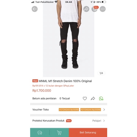 Mnml m1 stretch black denim