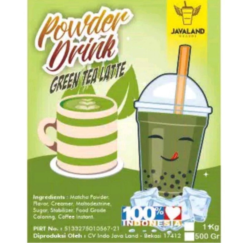 

Bubuk Minuman Bubble Powder Drink Rasa Green Tea Latte Javaland 1 Kg