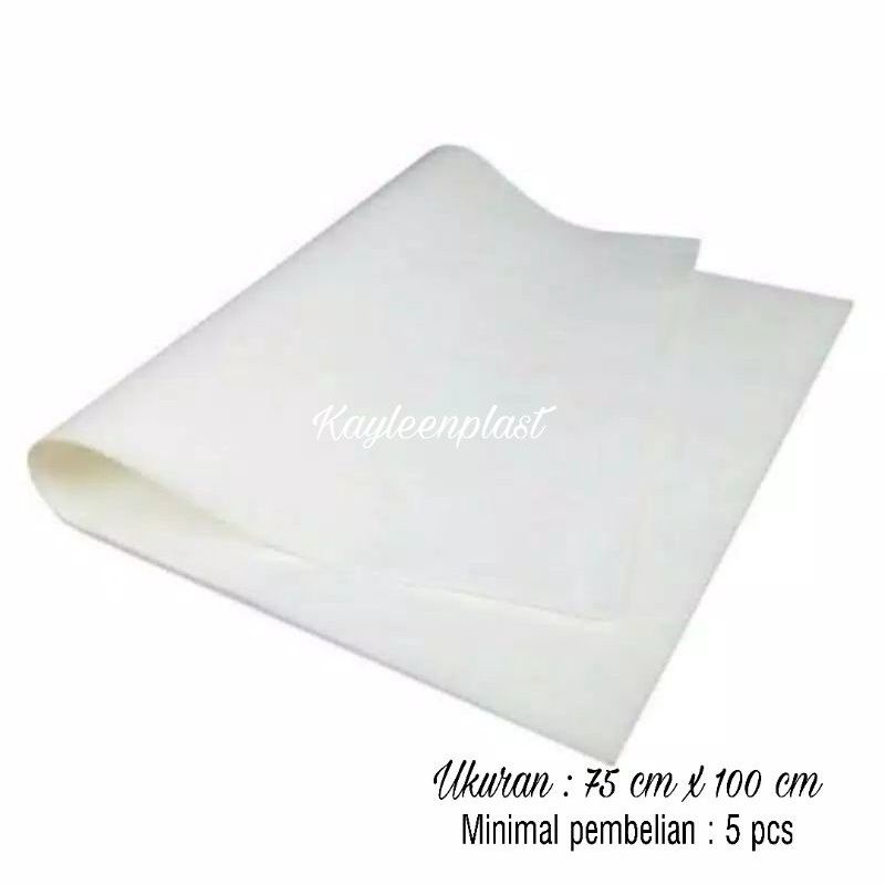 Kertas Roti / baking paper / parchment paper 75x100 cm Isi 5 Lembar