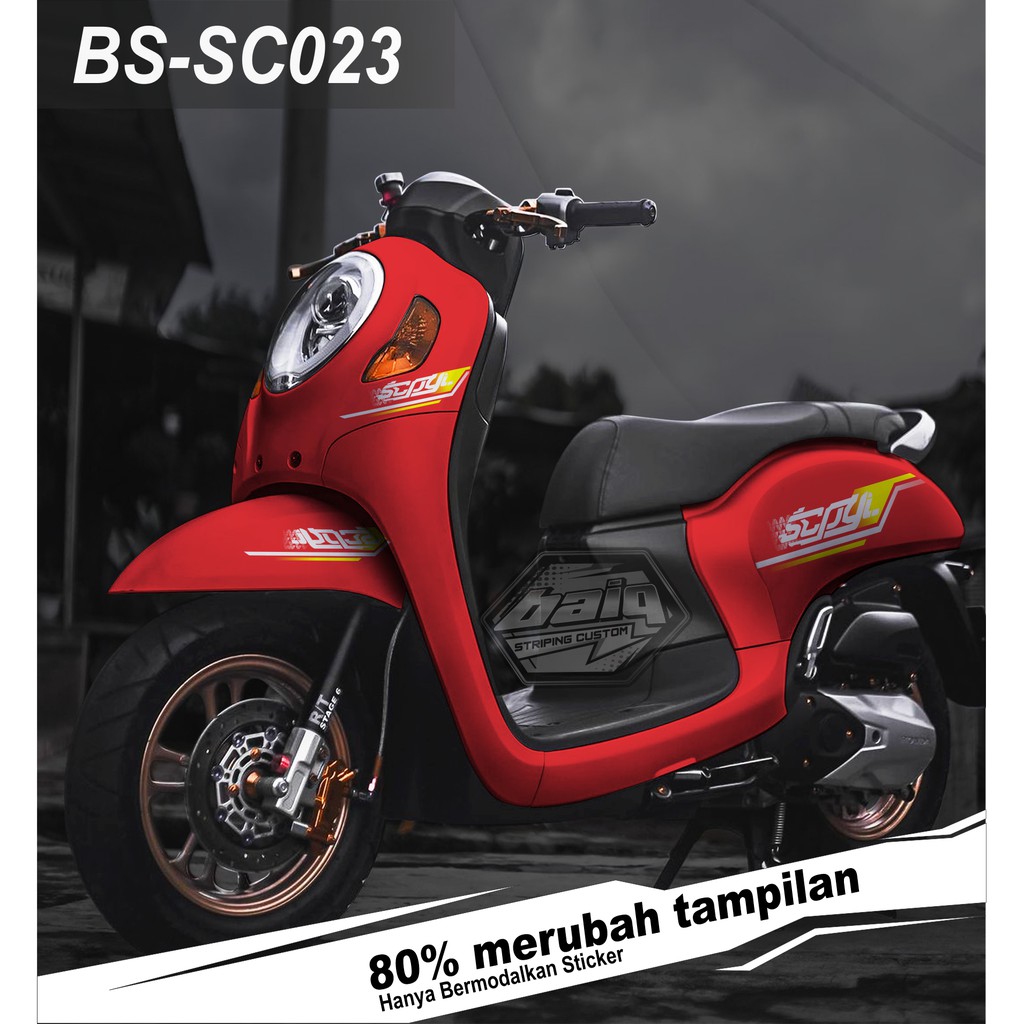 PROMO STRIPING SIMPLE SCOOPY STIKER SCOOPY TERKEREN