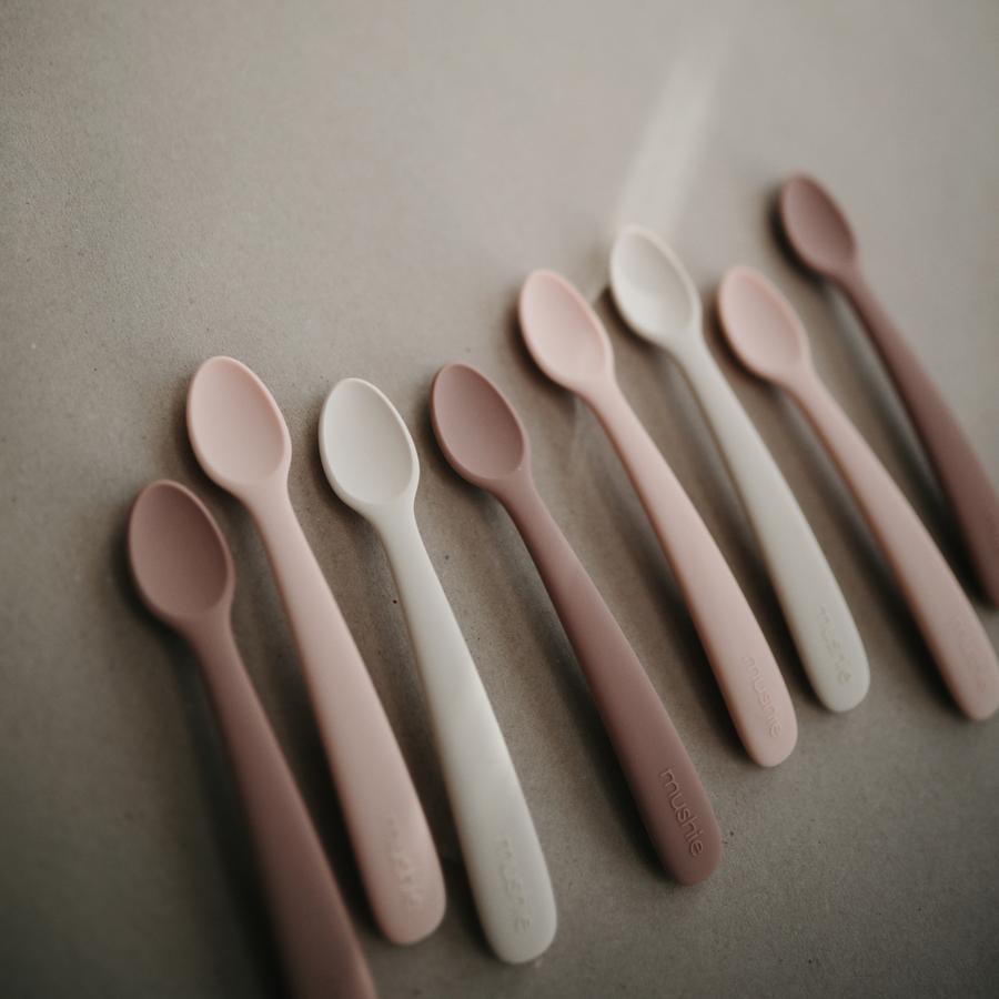 Mushie Silicone Feeding Spoons 2-Pack | Sendok Makan Anak dan Bayi Silikon