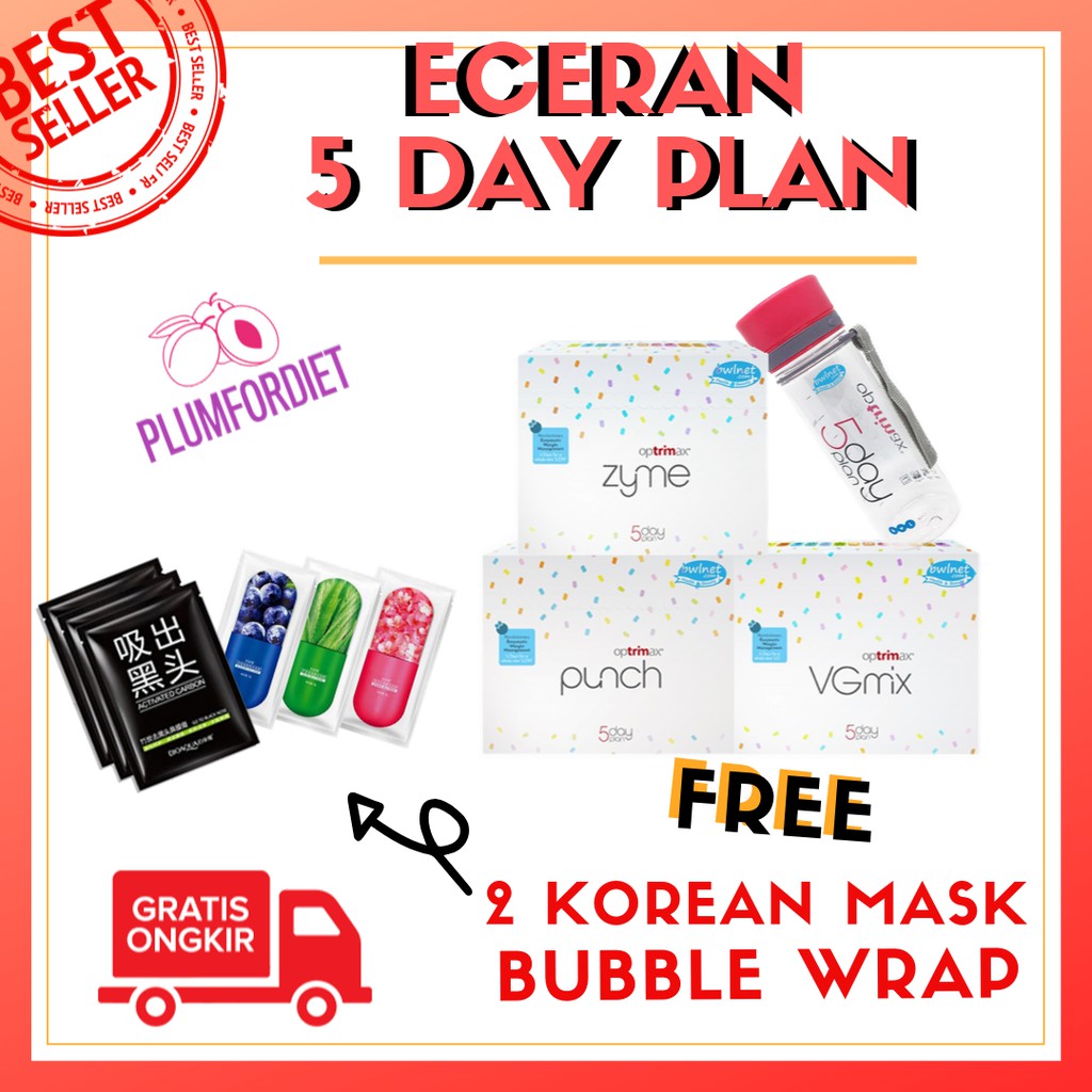 [ PROMO ECERAN  ] OPTRIMAX 5 DAY PLAN, 1 PAKET DAPAT VGMIX, PUNCH & ZYME, 5 HARI TURUN 4-8 KG 