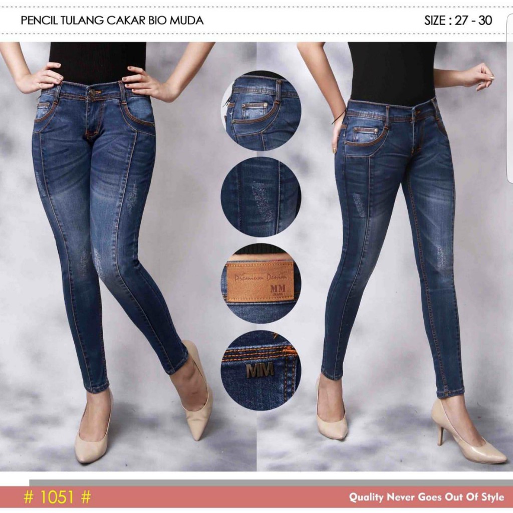 Celana Panjang Jeans Wanita Pensil Tulang Cakar 27-30 31-34 Bisa Bayar Ditempat(COD)