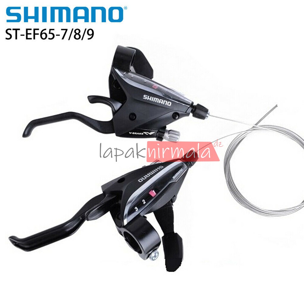 Brifter Tuas Rem Shifter Shimano ST EF65 Shifter 3x9 Speed dan Handle Rem Sepeda MTB