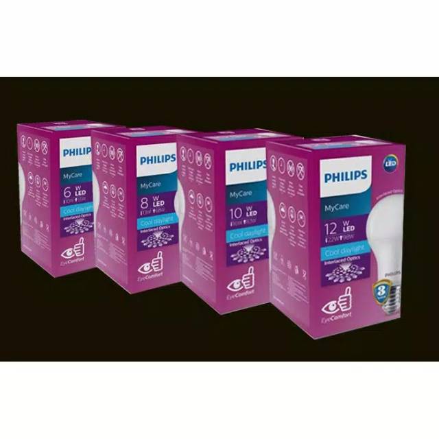 PHILIPS LAMPU LED BULB MYCARE 4W 6W 8W 10W 12W ESS 3W 5W 7W 9W 11W 13W PUTIH (Garansi 3 tahun)