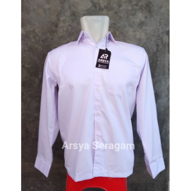 Kemeja putih Pria Lengan Panjang/Baju Putih Wanita Lengan Panjang bahan Oxford