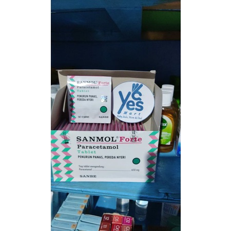 COD Sanmol Forte 1 Strip 4 Tablet Paracetamol Penurun Panas Demam Pereda nyeri Sakit kepala gigi