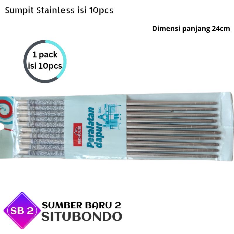 Sumpit Stainless/ Melamine/ Bambu 1 Pack