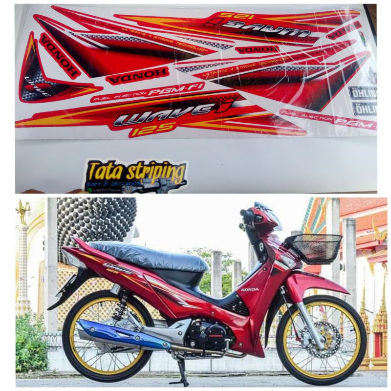 striping stiker wave thailand wave 125 thailand (bisa cod)