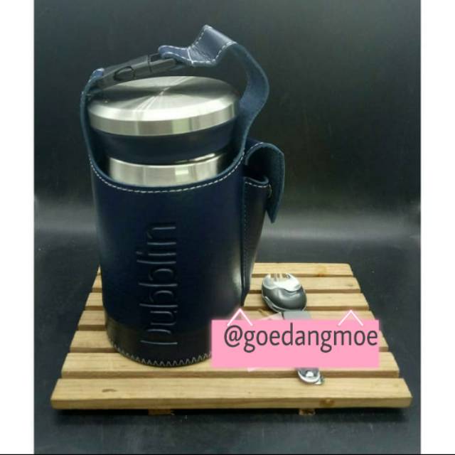 Lunch box Dubblin Hot Spot 550ml Food container FREE sendok stainless DBN 1812