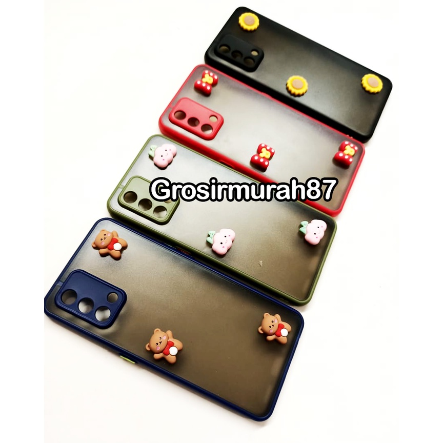 candy macaron softcase case tebal kondom hp oppo a74 Pink maroon kuning hitam navy