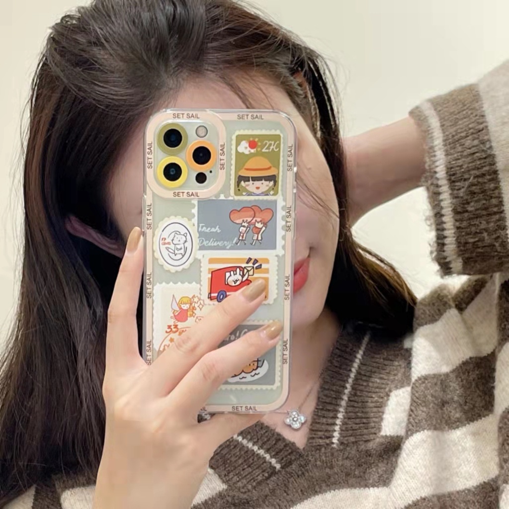 Soft Case Tpu Transparan 13pro 13prm Motif Kartun Untuk iPhone 11 7Plus 8Plus Xr XS 13 12pro Max