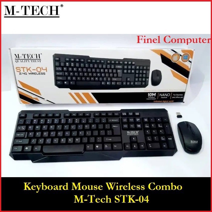 Paket Keyboard Wireless Mouse MTech STK-04 M-Tech STK04 Combo