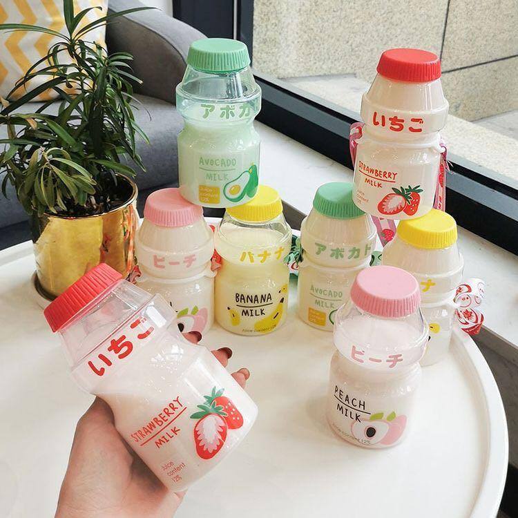 TGM - Botol Air Minum Model Yakult Fruity Lucu ala Korea BOTOL MINUM FRUITY 480 ML / BOTOL MINUM MODEL YAKULT / BOTOL AIR / BOTOL MINUM ANAK / BOTOL TRANSPARAN