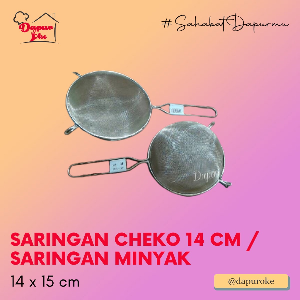 Saringan Cheko 14 cm / Saringan Minyak / Saringan Bubur Bayi