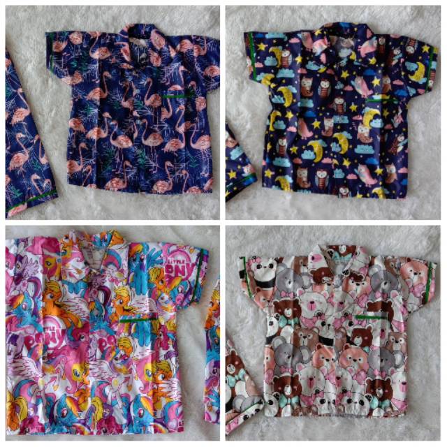 [READY JATENG] PIYAMA ANAK USIA 1-5 TAHUN BAHAN KATUN CATRA
