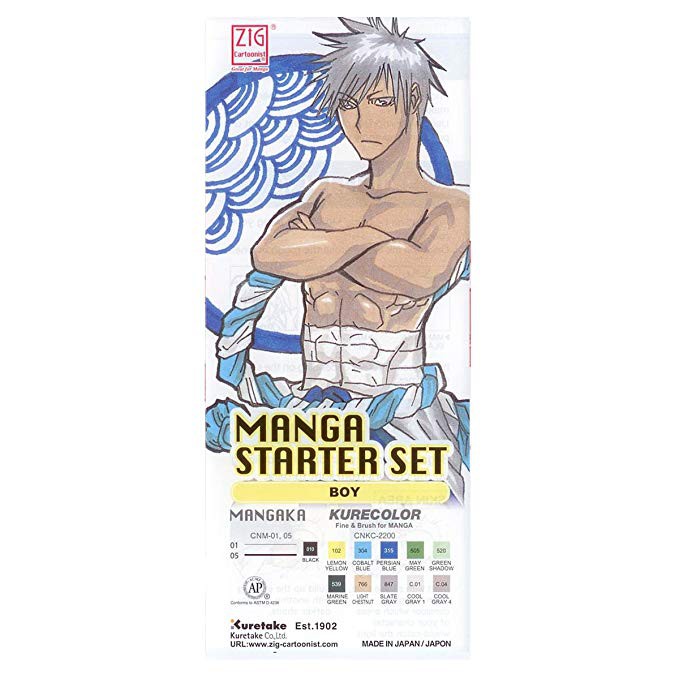 

ZIG CARTOONIST MANGA STARTER SET BOY (CNSK-3)