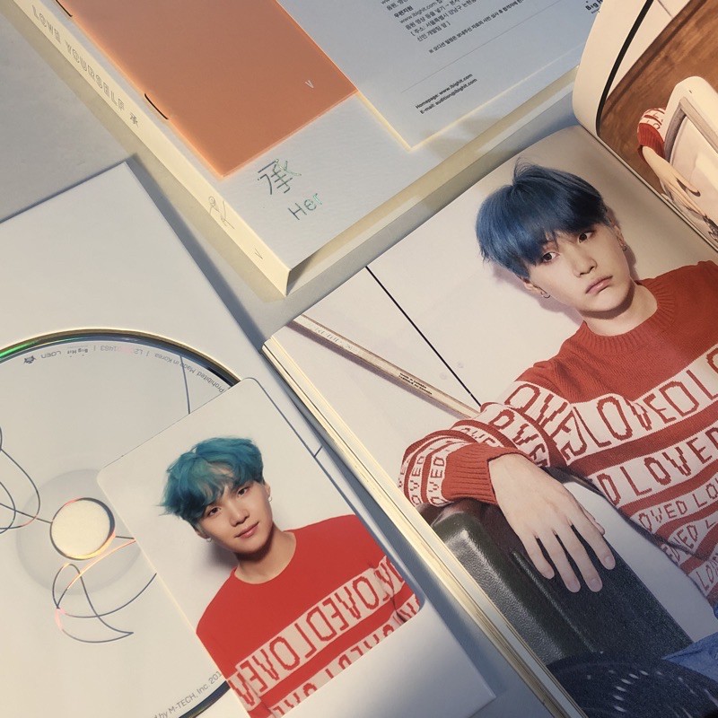 photocard / pc suga her l o v e (fullset)