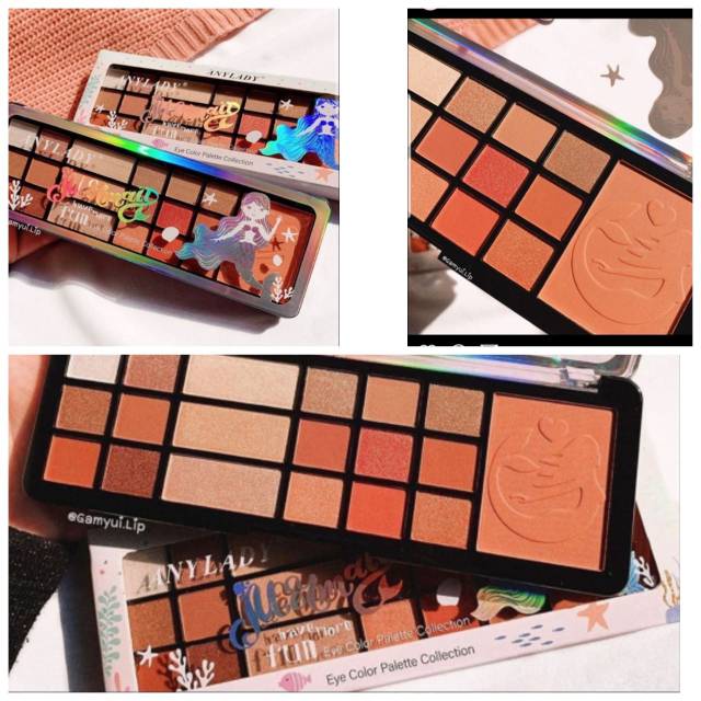 [ ECER ] ANYLADY MERMAID FUN &amp; PEACH 754 EYESHADOW