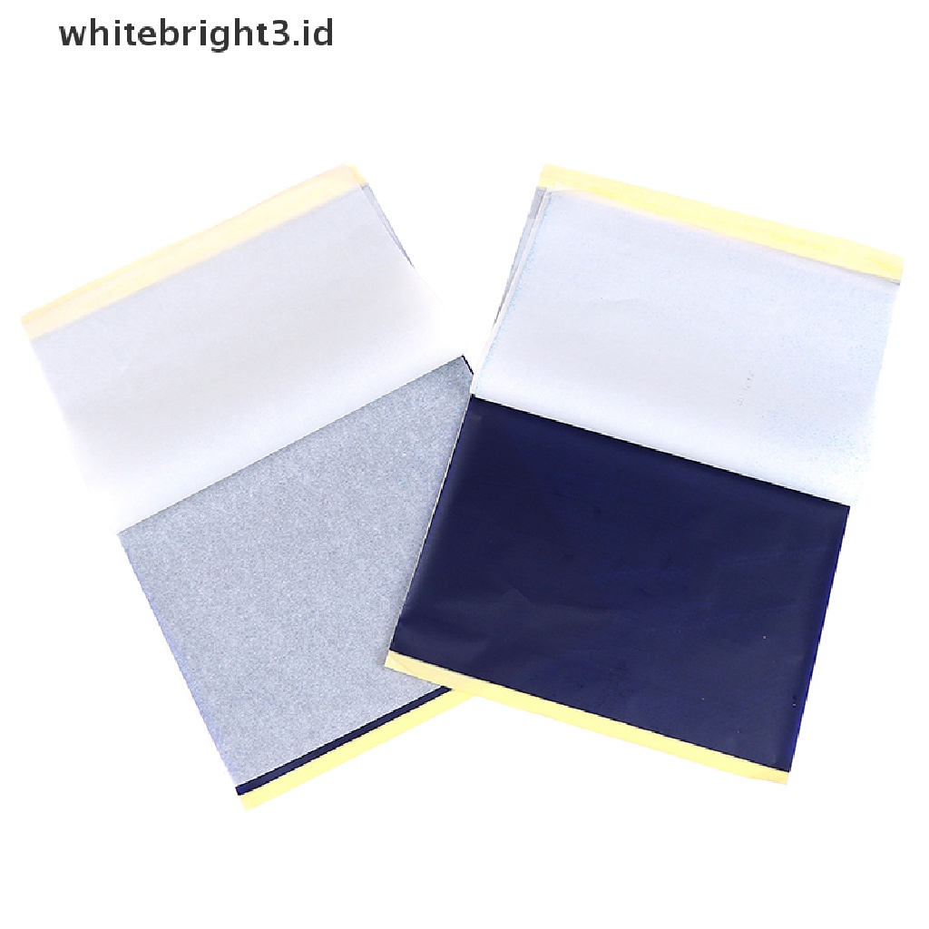 (whitebright3.id) 2pcs / Set Kertas Karbon Transfer Tato Ukuran A4