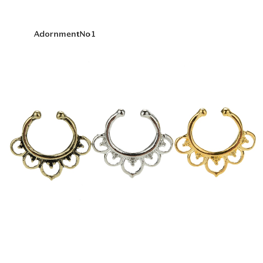 [AdornmentNo1] Fashion Fake Septum Nose Rings Faux Piercing Nose Hoop Nose Studs Body Jewelry [new]