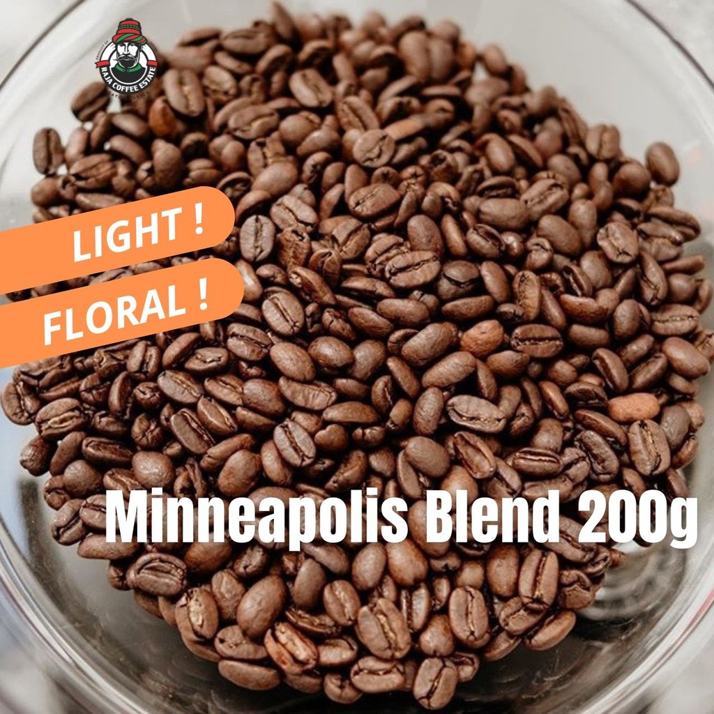 

RAJA COFFEE ESTATE MINNEAPOLIS BLEND 200G KOPI BIJI BUBUK ARABIKA ACEH GAYO JAMIN FRESH ROAST