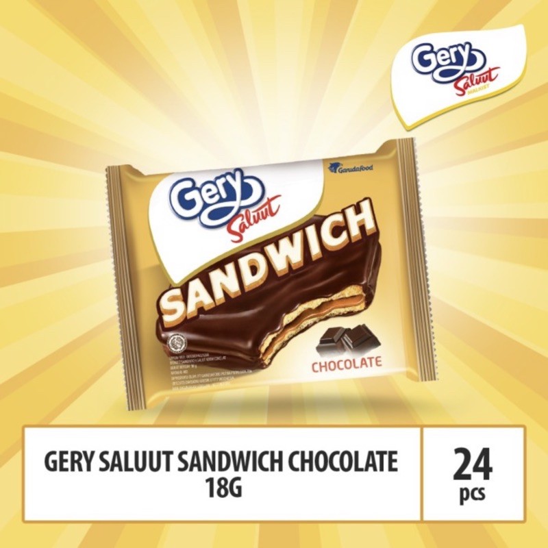 

GERY SALUUT SANDWICH CHOCOLATE 18g x 24bks