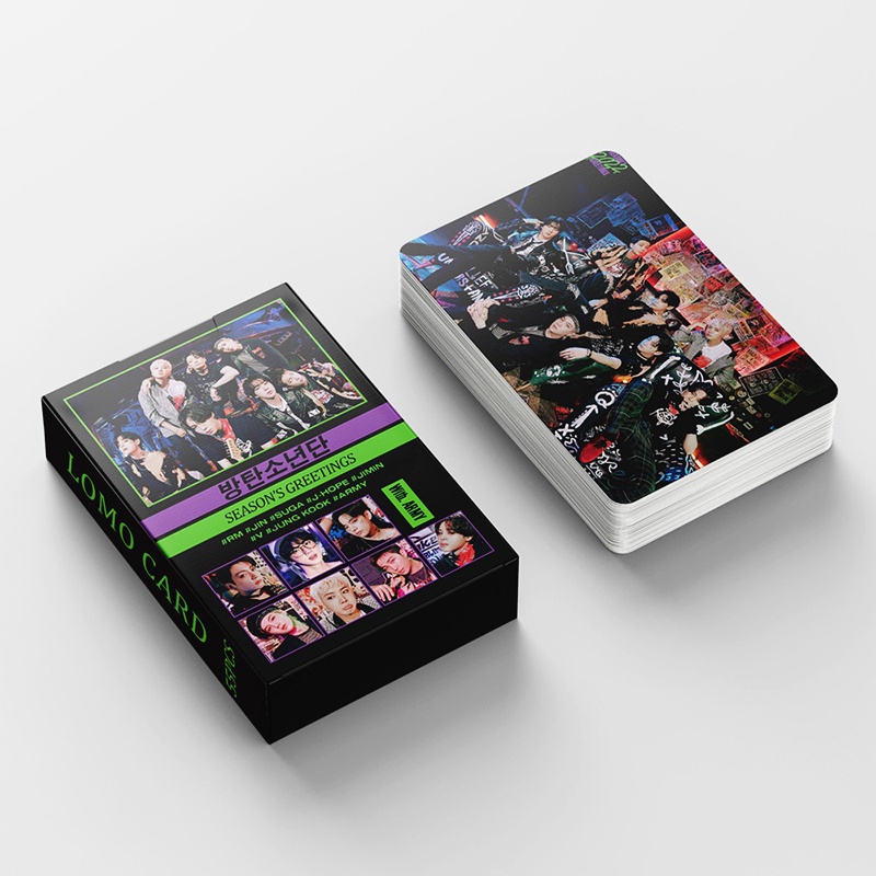 55pcs/box BTS Photocards 2022 SEASON 'S GREETINGS Album LOMO Card Postcard ((In STOCK) Kpop fan)