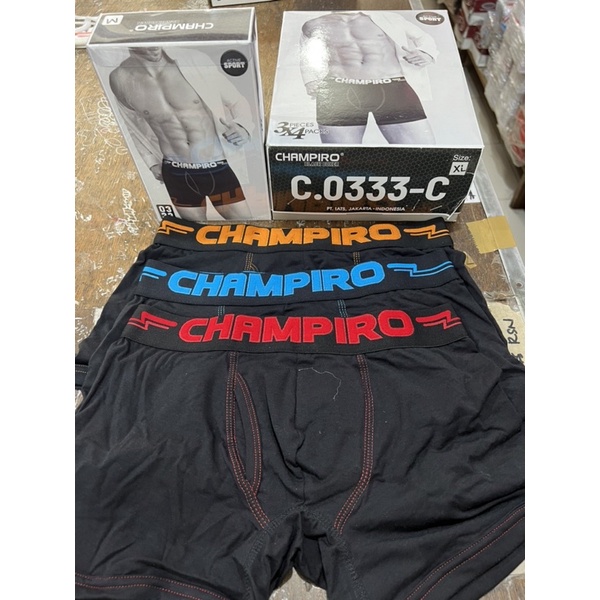 (3pcs) Champiro boxer sot BLACKBOXER 0333 celana dalam pria TERMURAH