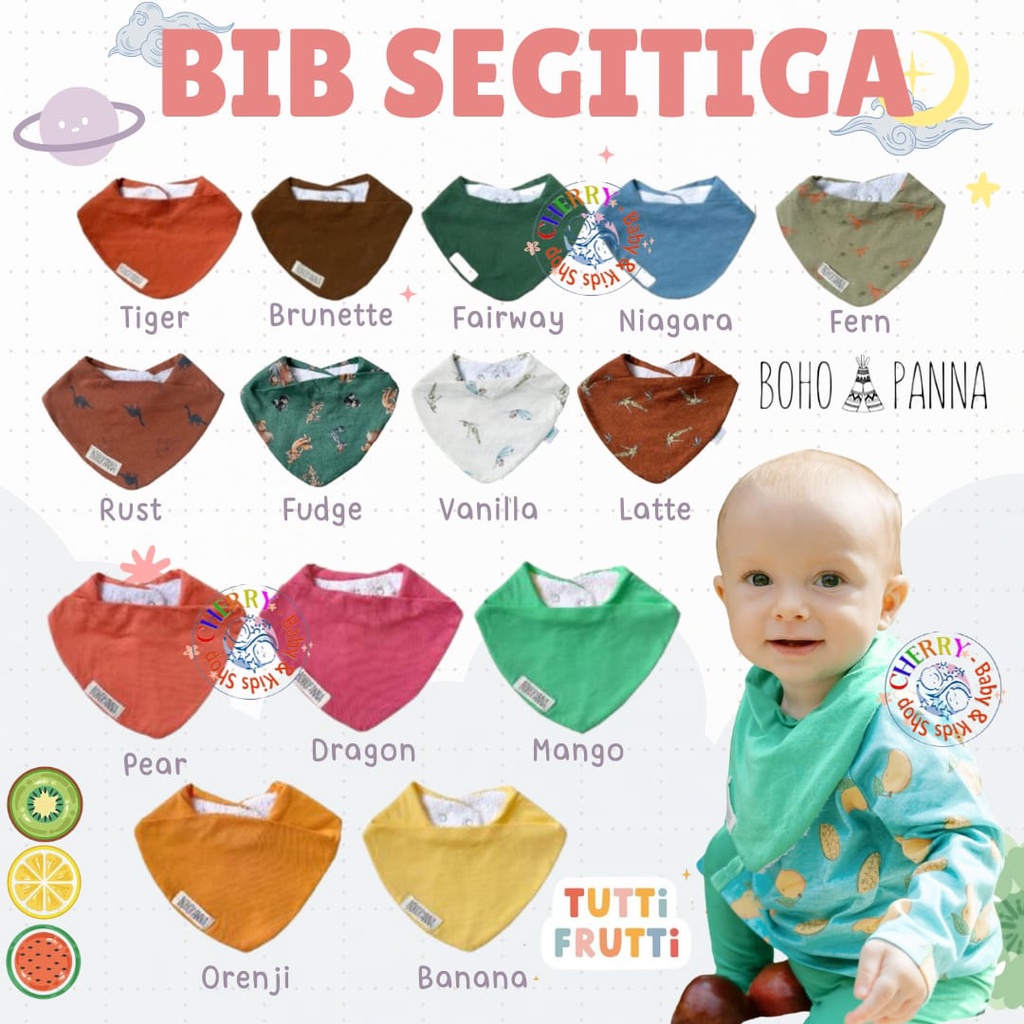 BohoPanna BIB UNISEX Slabber Bayi Slaber Anak Extra Soft CBKS