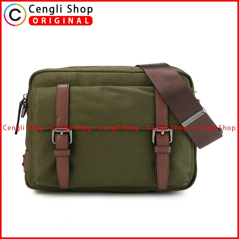 TAS SELEMPANG PRIA OBERMAIN ORIGINAL SLING BAG HIJAU GREEN OM030